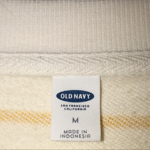 OLD NAVY Yellow Striped Criss Cross Lace Up Top - Picture 4 of 5